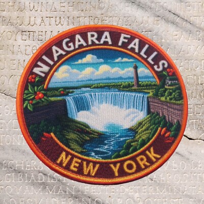 Niagara Falls State Park Patch Iron-on Applique Travel Badge New York, Waterfall