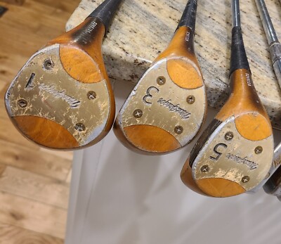 Vintage MacGregor Jack Nicklaus Golden Bear 1,3,5 Woods & 3,4,5,6