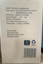 Home Accents 50 Ct Blue Super Bright Steady Lit C9 LED Lights 16 Ft 2x25 Pack