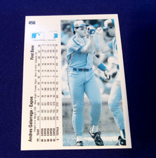 1991 UPPER DECK ERROR NO HOLO BACK VARIATION  NO LOGO BLUE ONLY ANDRES GALARRAGA