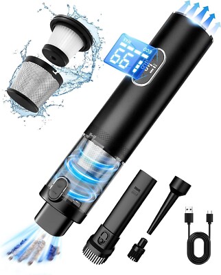 Cordless Handheld Vacuum Cleaner Powerful Fast Charging HEPA Dual Filter Car Pet