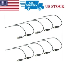 10pcs 0.3M 5.5x2.1mm Male 2.1mm CCTV Surveillance Camera DC Power Plug Cable US