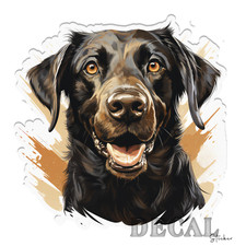 Chocolate Labrador Retriever Vinyl Decal Sticker Indoor Outdoor 4 Sizes
