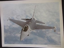 vintage photograph General Dynamics Fighting Falcon F-16 jet 8x10 2 sided