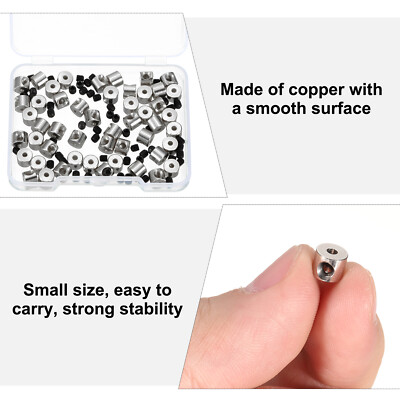 60 Attaches De Sécurité Pour Badges Et Broches - Lot De Pin's Backs 5mm Avec 4 Clés, Couleur Argent, Or, Noir