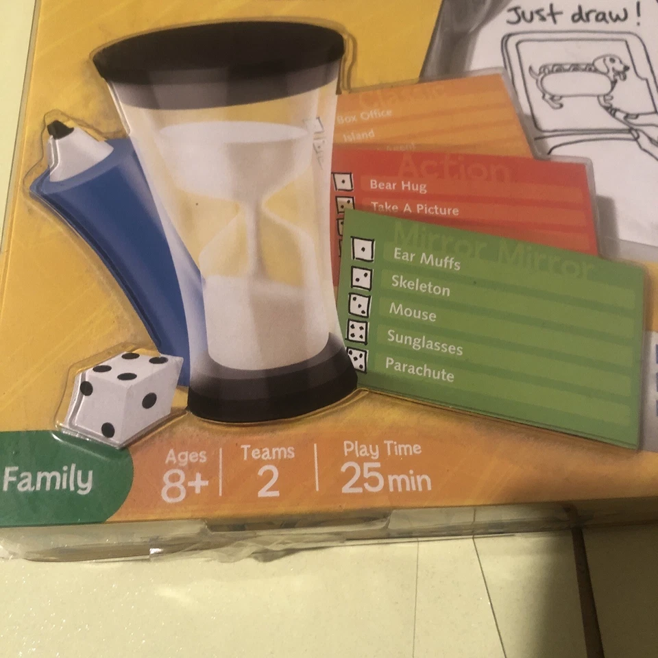 Mattel Pictionary Frame Game 750 Clues Travel / Family. New - Image 2 of 4