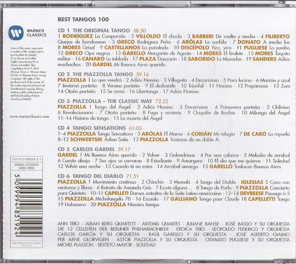 BEST TANGOS 100 6 CD SET [O] - Image 2 of 2