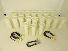 Red Case Clairol 20 Hot Rollers White Rollers Only Replacement Parts Vintage