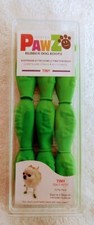 Pawz - Dog Shoes - Made In USA - Waterproof - Tiny, Green 1-2.5cm * New in Box