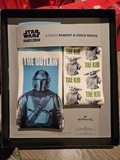 Star Wars The Mandalorian Hallmark 2 Pack Parent And Child Socks Brand New