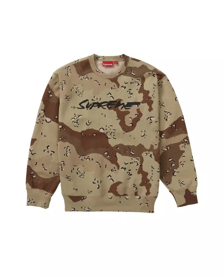 Supreme Futura Logo Crewneck Sweatshirt Size Medium Chocolate Chip