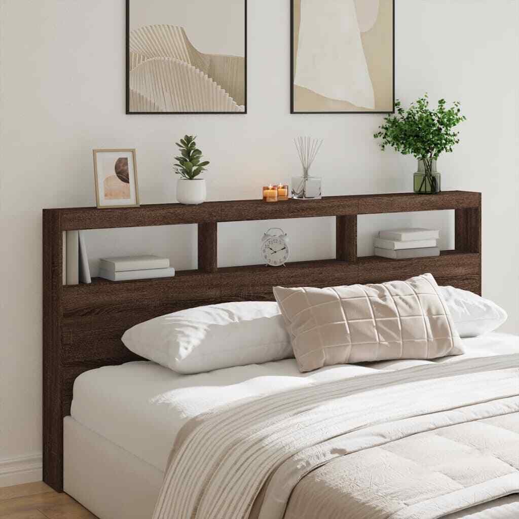 Cabecero de Cama con Luz LED Cabezal Cabecera Mueble para Dormitorio vidaXL