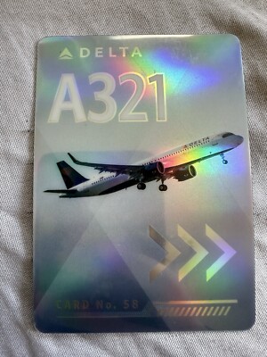 Delta Airlines Pilot Trading Card #58 Airbus A321 2022 Collectible