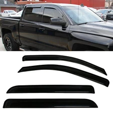 Fit 2014-2018 Chevrolet Silverado 1500 Window Visors Sun Vent Shade Rain Guards