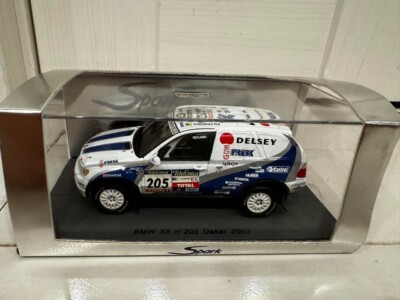 福袋 売れ残り X5 BMW Spark 1/43 #205 From Box w/ Blue White 2003 Dakar 乗用車