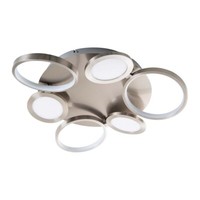 Deckenleuchte Deckenlampe Schlafzimmerleuchte Dimmbar Silber Led D 56 Cm