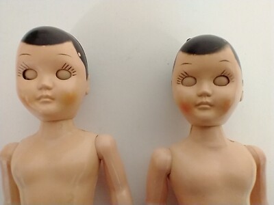 Lot of 2 Vintage Dolls  8  Sleepy eyes, Open Closed Eyes