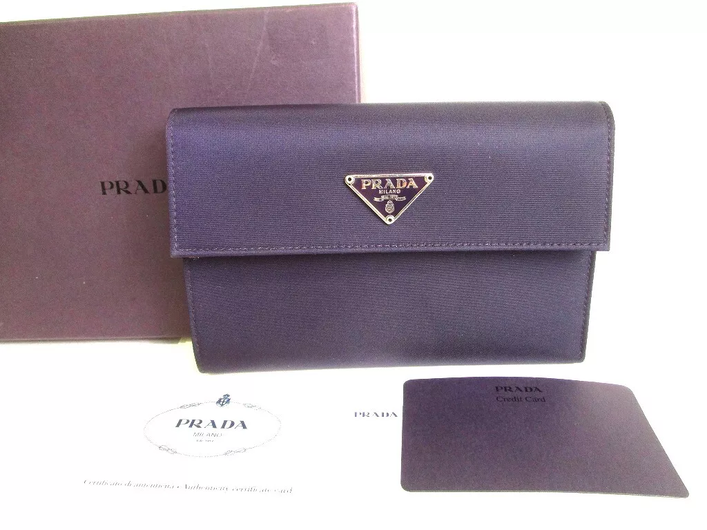 Prada clearance purple wallet