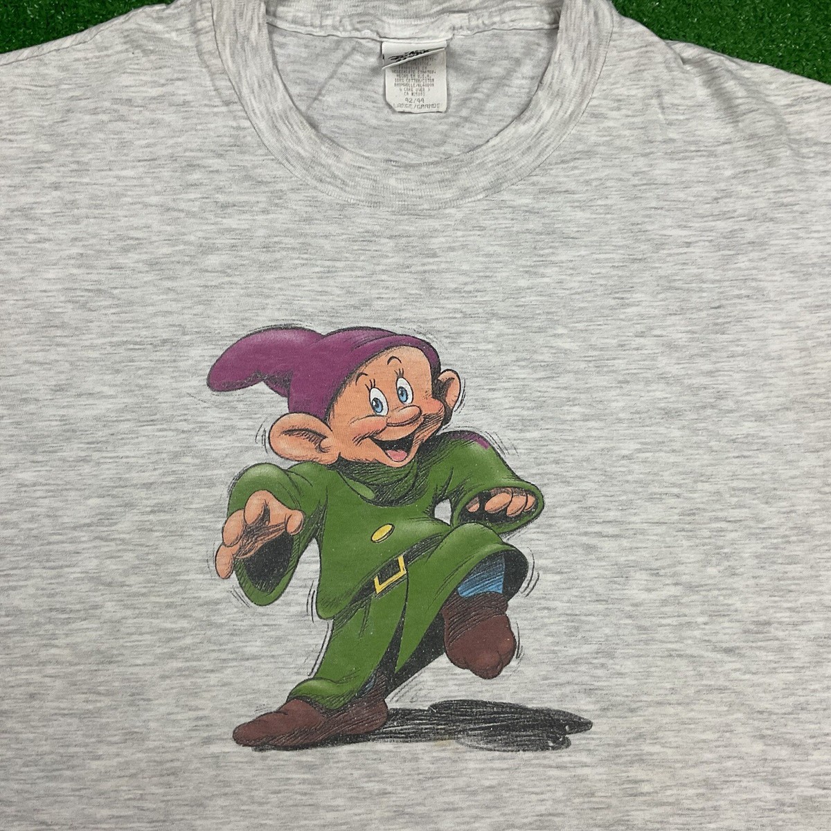 Vintage Disney Dopey Short Sleeve Gray T Shirt Men's Size L Snow