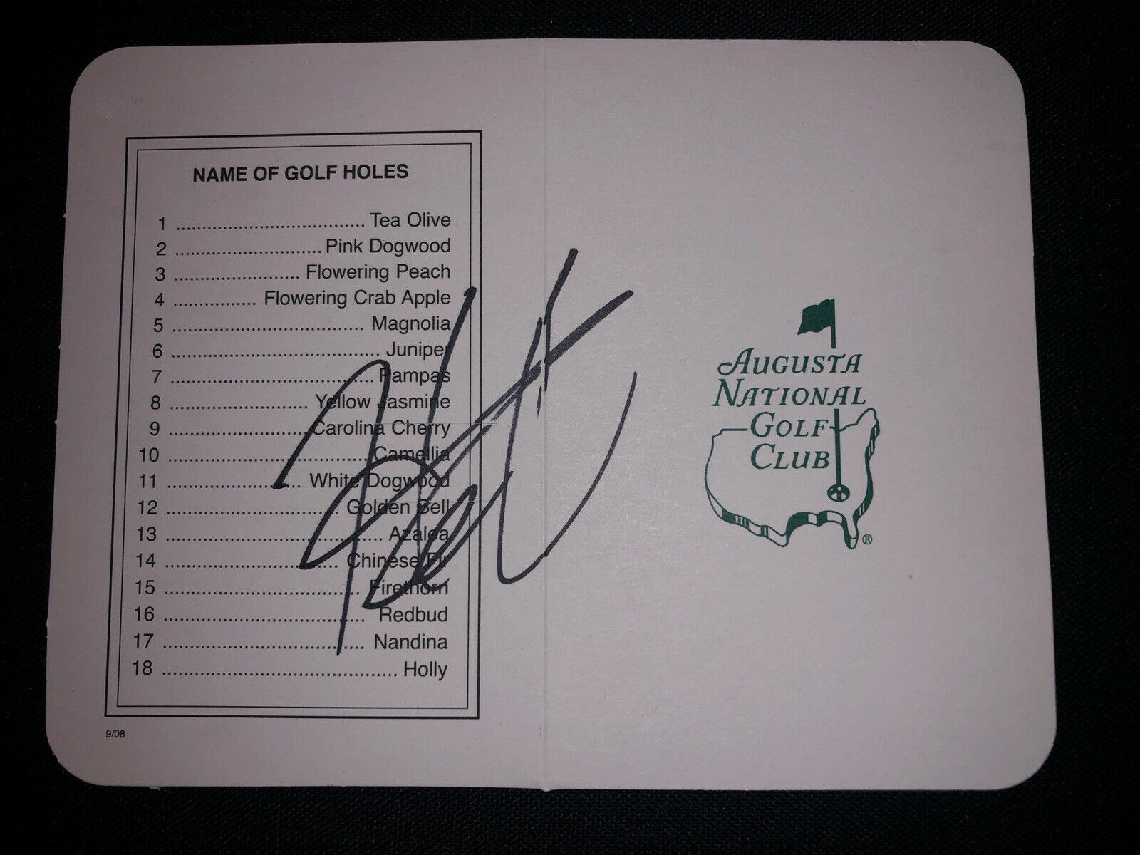 HIDEKI MATSUYAMA Autographed Signed AUGUSTA SCORECARD 2021 MASTERS JSA 