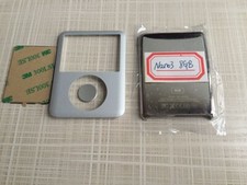 SILVER Faceplate Front  Back Housing Case Cover Button For iPod Nano 3 3rd 8GB