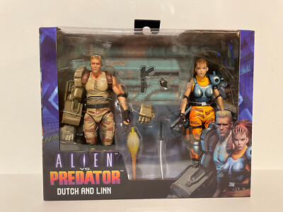 NECA Alien vs Predator 7'' DUTCH & LINN Figure 2-Pack from AVP Arcade Game NEW