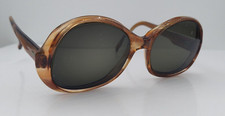 Vintage Marine Brown Oval Horn-Rimmed Sunglasses France FRAMES ONLY