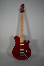 1998 Ernie Ball Music Man Axis Trans Red Flame Top Electric Guitar W/hsc