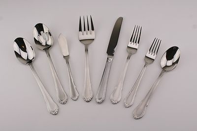 Hampton Silversmiths Lauren Frosted 18/10 Stainless Flatware Your Choice