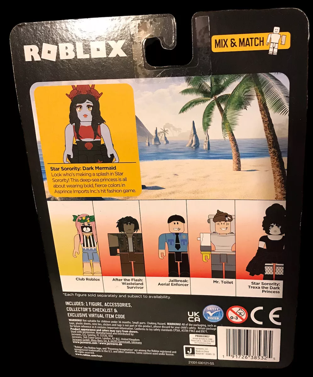 Boneca Roblox Star Sorority: Dark Mermaid com Item Virtual