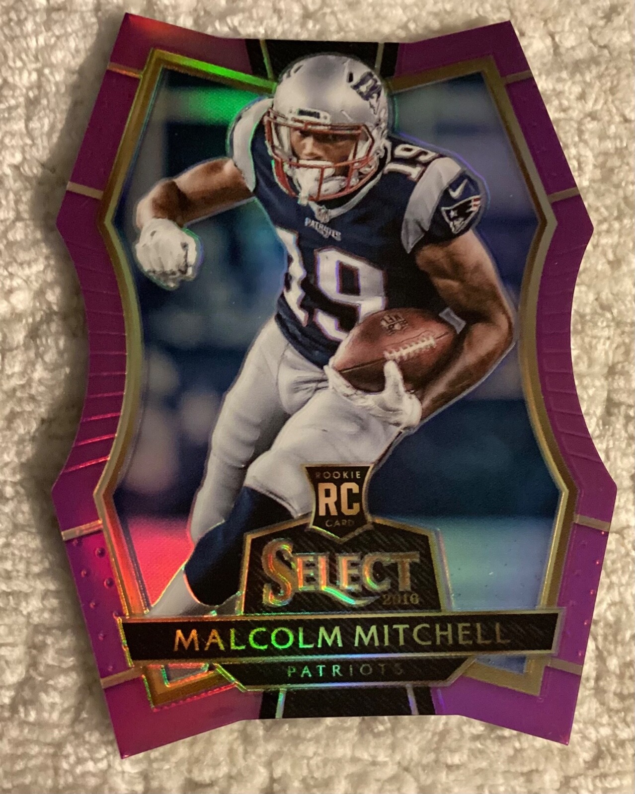 Malcolm Mitchell Panini Select #154 Purple Prizm Die-Cut