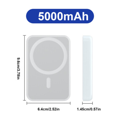 10000mAh Magnetic Power Bank Battery Pack For iPhone MagSafe 15/14/13/12 Pro Max
