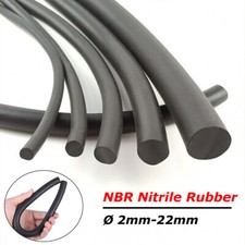 NBR Nitrile Rubber Sealing Strip Solid Round Rod Bar Ø 2mm-22mm O-ring Seal Cord
