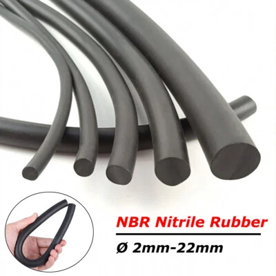 MARKENLOS NBR Gummi Schnur Rundschnur Gummidichtung Dichtung Rundstäbe Ø 2-22mm Meterware