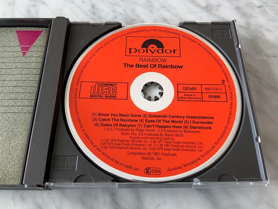 Rainbow The Best Of 2 CD TARGET ERA 1ST PRESS WEST GERMANY Polydor 800 074-2 OOP - Image 4 of 4