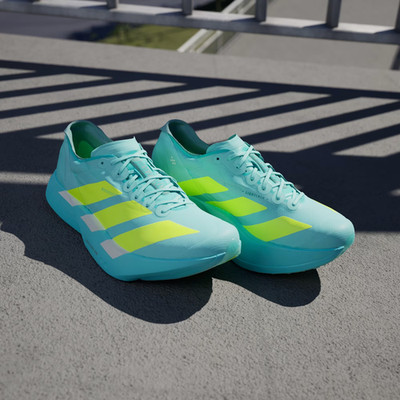 Adidas Adizero Adios Pro 4 Flash Aqua Lucid Lemon JR1251 Men's 6 / Women s 7
