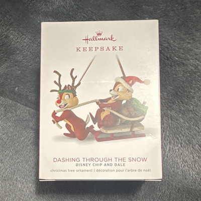 Hallmark Keepsake Disney Chip & Dale Dashing Through the Snow Ornament 2018