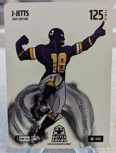 Bo Jackson Battle Arena #252 Justin Jefferson J-Jetts Blizzard Battlefoil Steel