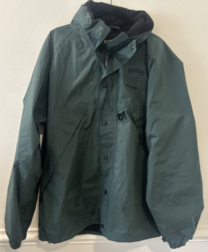Field And Stream Green Men’s Waterproof Rain Jacket Hooded Hunting Size XL