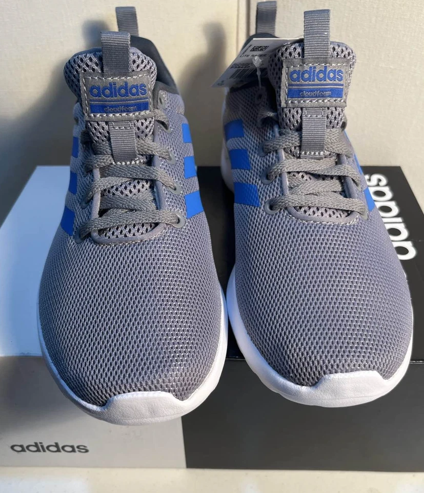 Adidas Cloudfoam Lite Racer NUEVO Jóvenes 2 Niños Zapatos para Correr Gris Azul Tenis Foto 2 de 4
