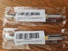 LOT OF 2 X PILOT Ballpoint Pen 0.38Mm ,SILVER BODY - 4 Colors