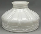 Vintage 10" Fitter White Milk Glass Lamp Shade GWTW Parlor Aladdin Oil Lamp