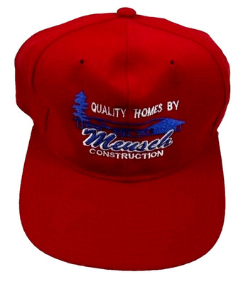 Meusch Construction Quality Homes Baseball Truckers Farmers Hat Cap Adjustable
