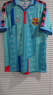 Barcelona Away - 96/97 - Retro - Football Soccer - RONALDO # 9