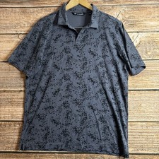 Travis Mathew Polo Shirt Mens Large Geometric Short Sleeve Golf