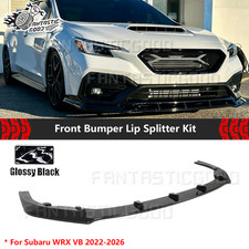 For Subaru Wrx Vb 2022-2026 Gloss Black Front Bumper Lip Splitter Kit For Subaru Wrx Vb 2022-2026 Gloss Black Front Bumper Lip Splitter Kit