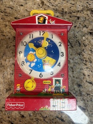 Fischer Price Music Box Teaching Clock - Works