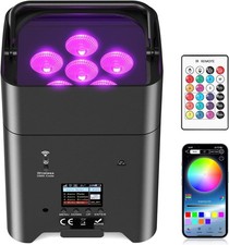 Rechargeable Battery Stage Lights 6in1 RGBWA UV 108W