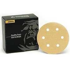 Mirka 23-634-400 Bulldog Gold 3" 6H Grip Vacuum Disc 400 Grit (Qty 50 per pk/bx)