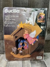 NEW Bucilla Manger Nativity Tissue Box Cover Plastic Canvas Kit 61231 Free Ship